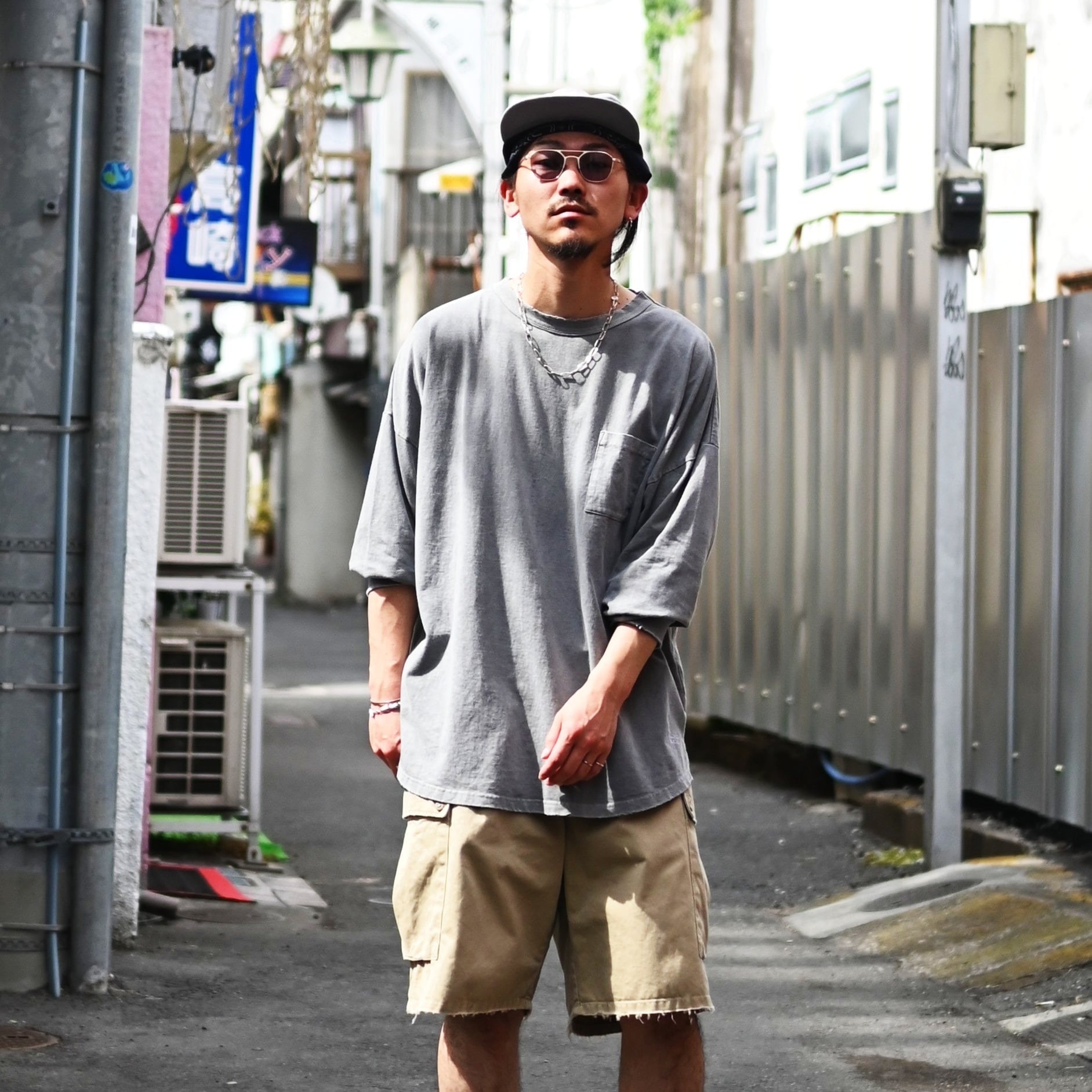 BOWWOW(バウワウ）US ARMY MOUNTAIN TROOPER SHORTS AGED、アナクロT