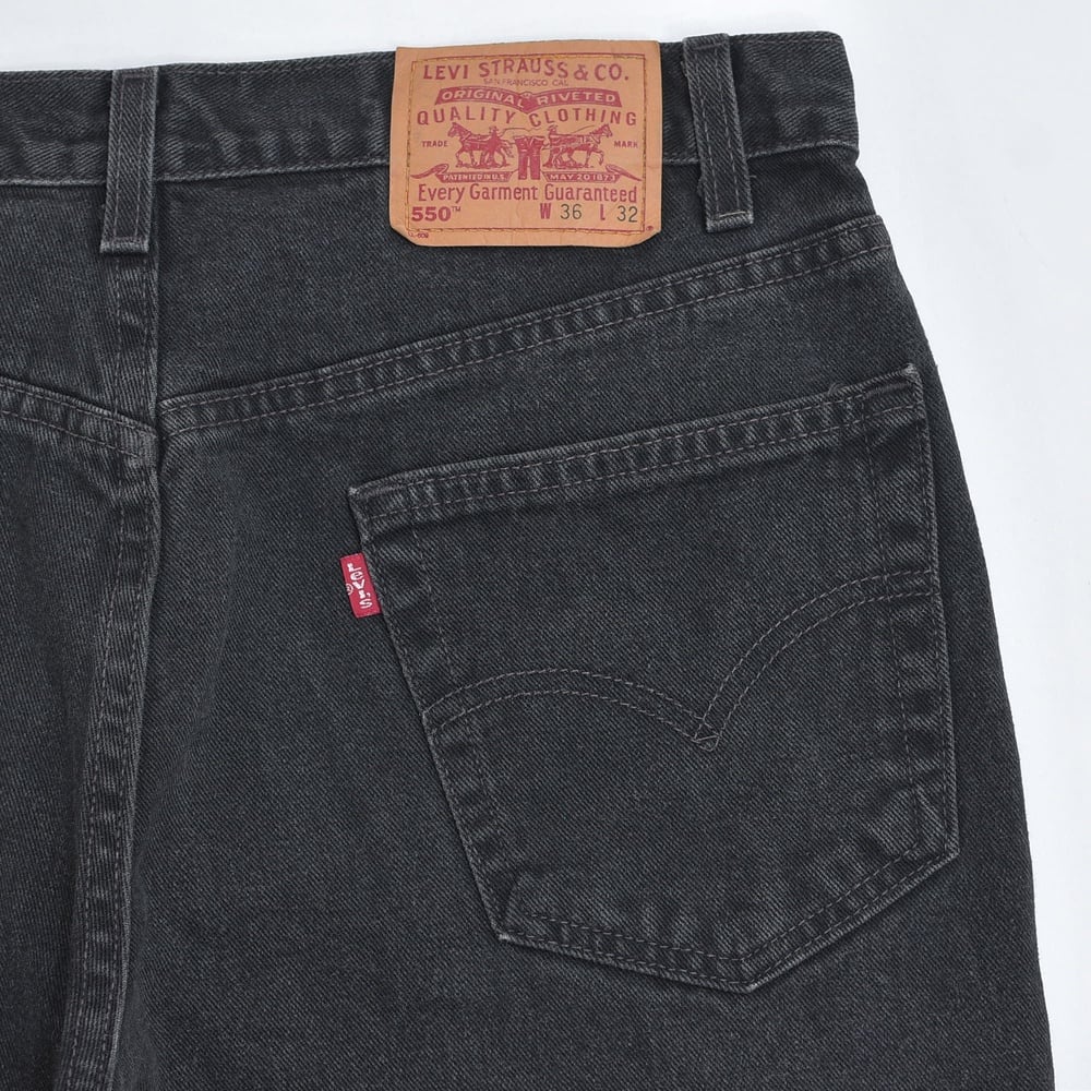 90s USA製 Levi's リーバイス 550 リラックスフィット 後染めブラック