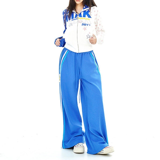 マルチサイドラインワイドスウェットパンツ 2col R02753