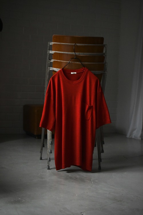 awasa / super 100’s wool t-shirt (blood orange)