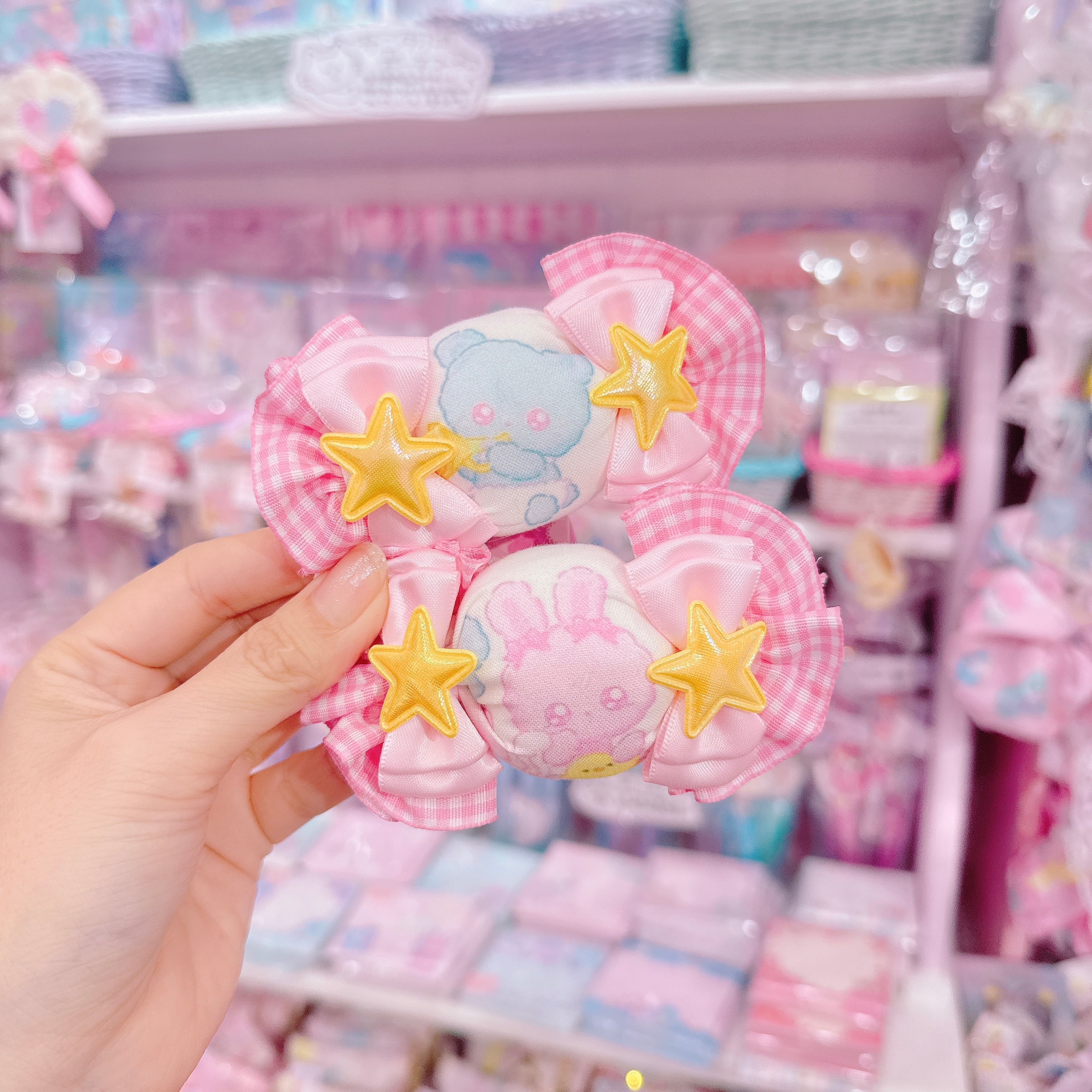 【D8】75-1キャンディリボンツインヘアゴム