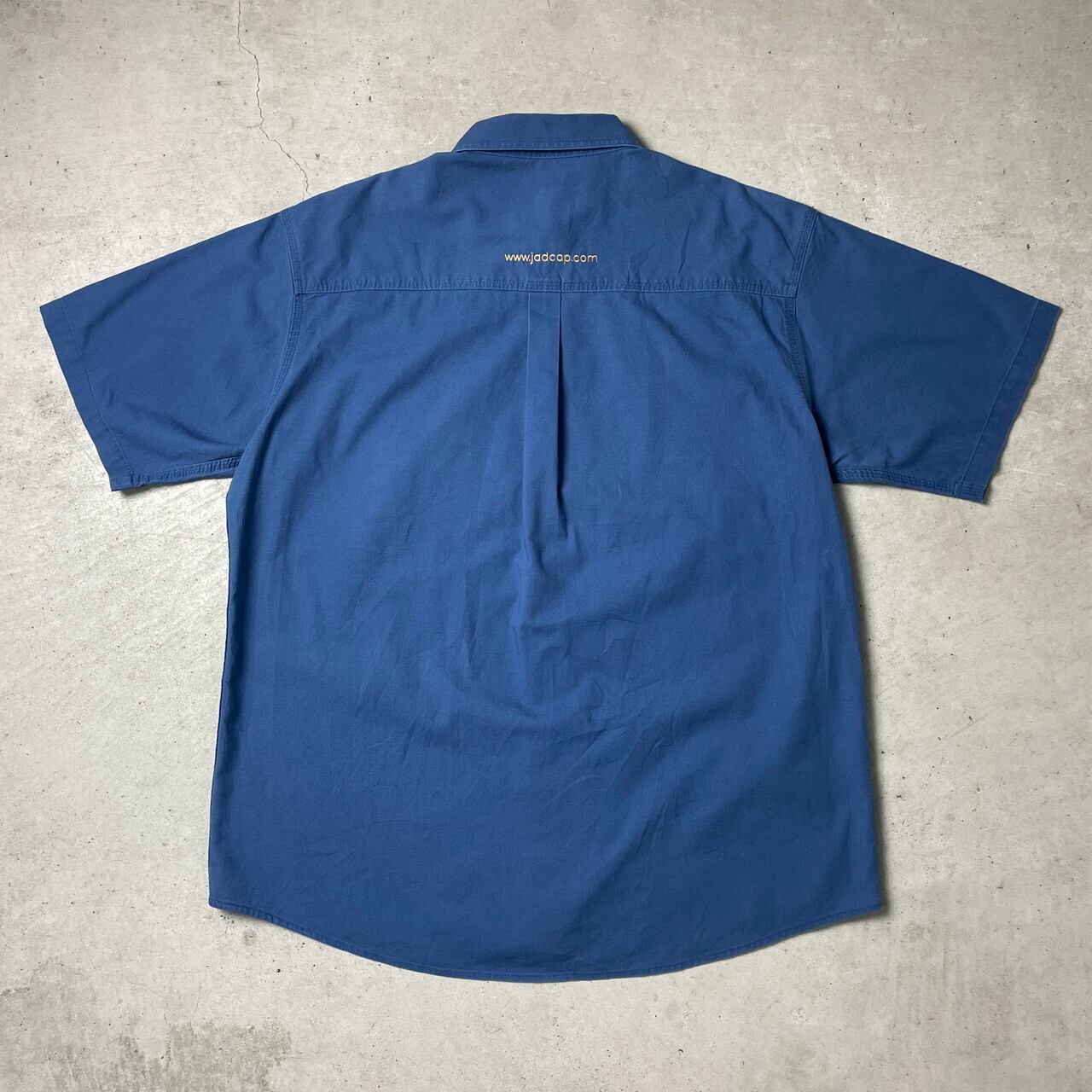 Carhartt カーハート 企業ロゴ刺繍 半袖ワークシャツ メンズXL 古着 