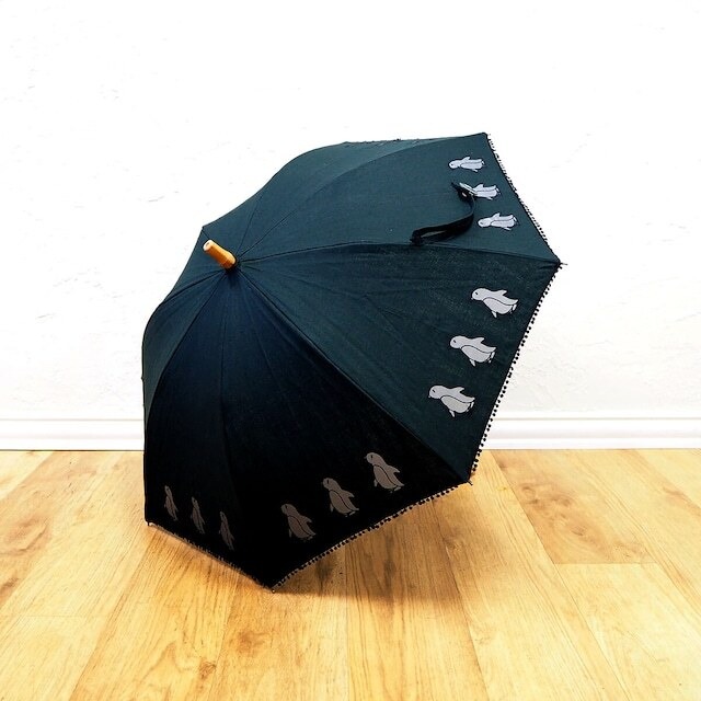 DEMODEE　24SUM10 PENGUIN PARASOL　BLACK