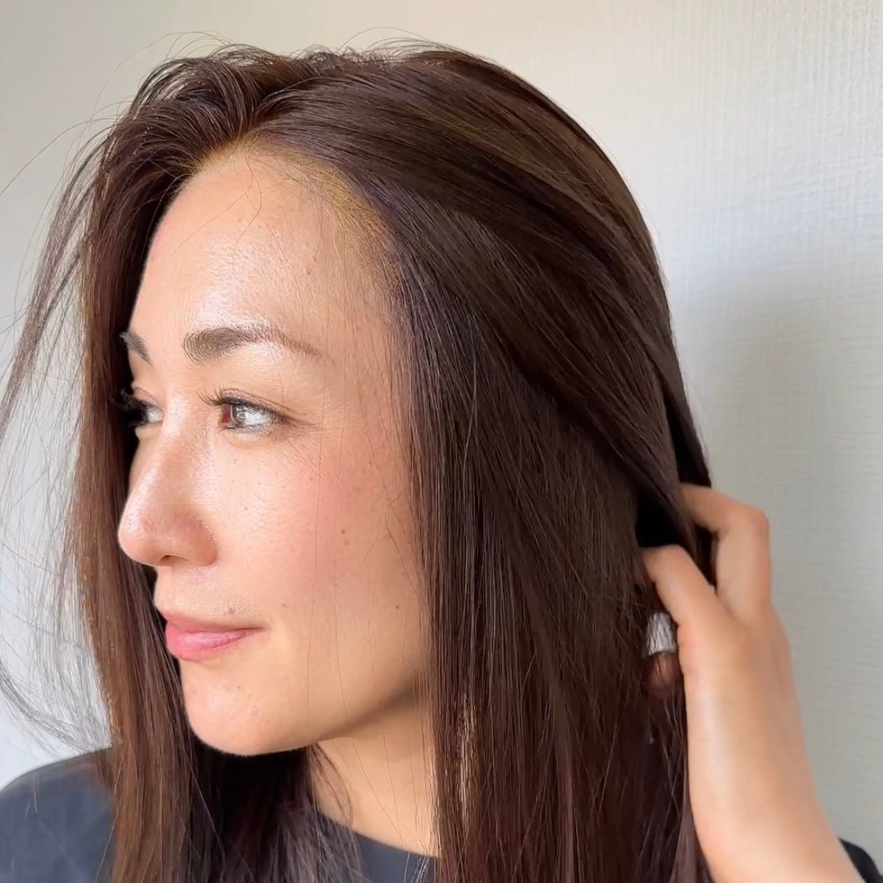 医療用ウィッグ 百合子ウィッグ ナチュラルブラウン セミロングウィッグ Mサイズ 3DウィッグPlus 未カット 50cm ナチュラルブラウン系 百合子ウィッグ