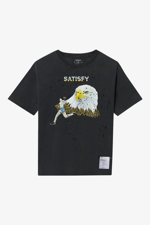 SATISFY (サティスファイ) -   MothTech T-Shirt (モステックTシャツ) Aged Black