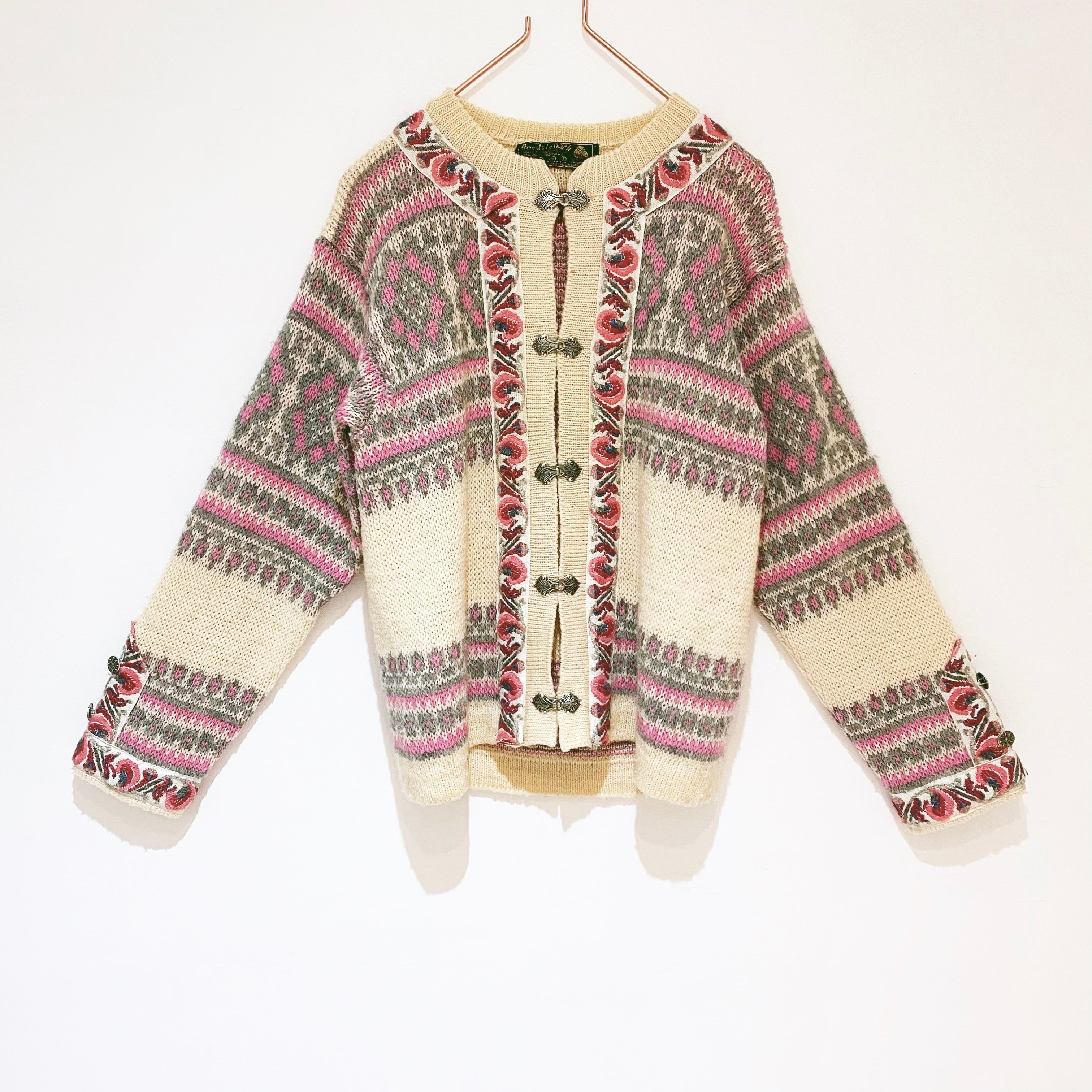 vintage wool knit cardigan