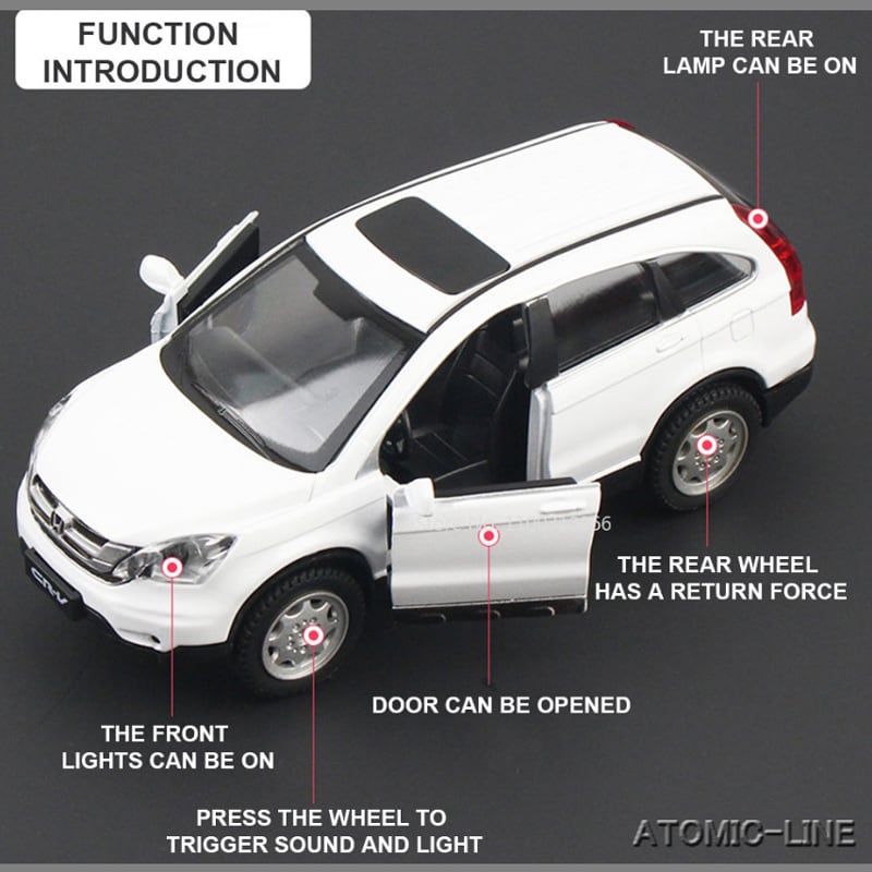 ホンダ CR-V 1/32 ミニカー 全3色 ライト点灯 エンジンサウンド 合金
