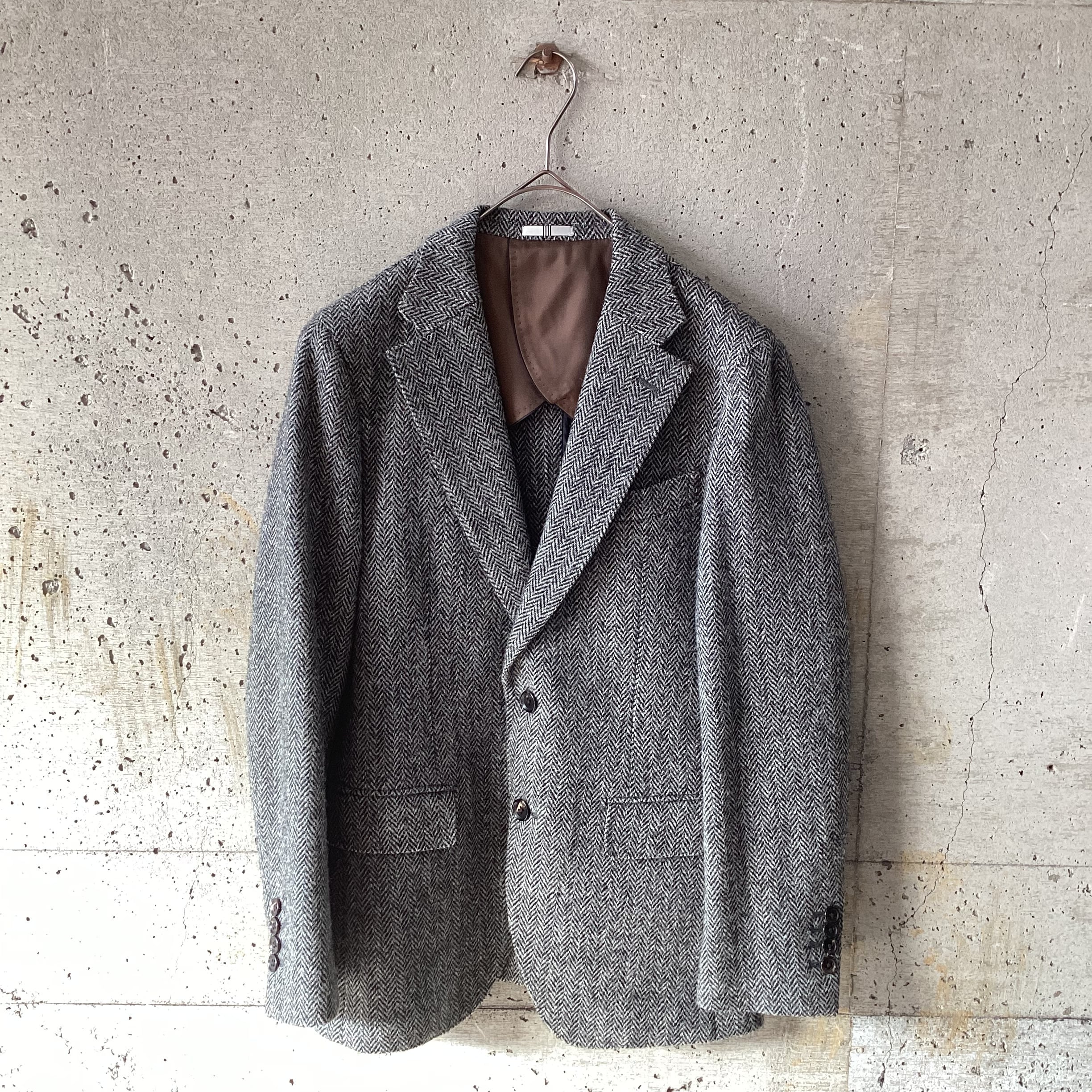 Black and grey tweed tailored jacket
