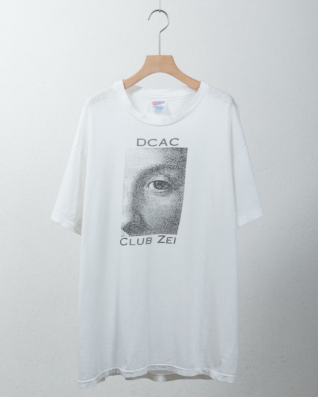 good damage & fade art printed T-shirt / single stitch