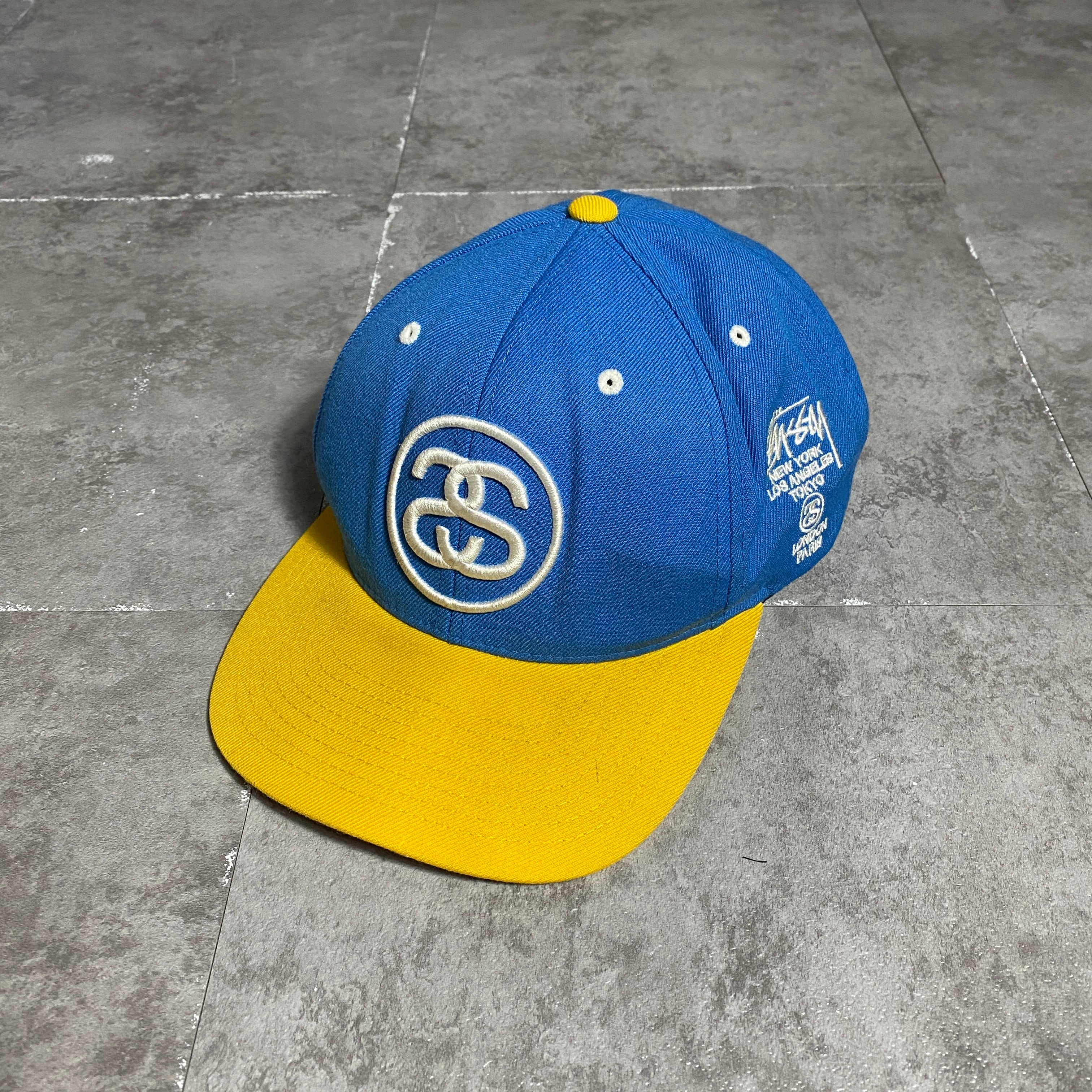 STUSSY キャップ　SSリンク刺繍 stussy ステューシー SSリンク ワールドツアー 刺繍ロゴ スナップ