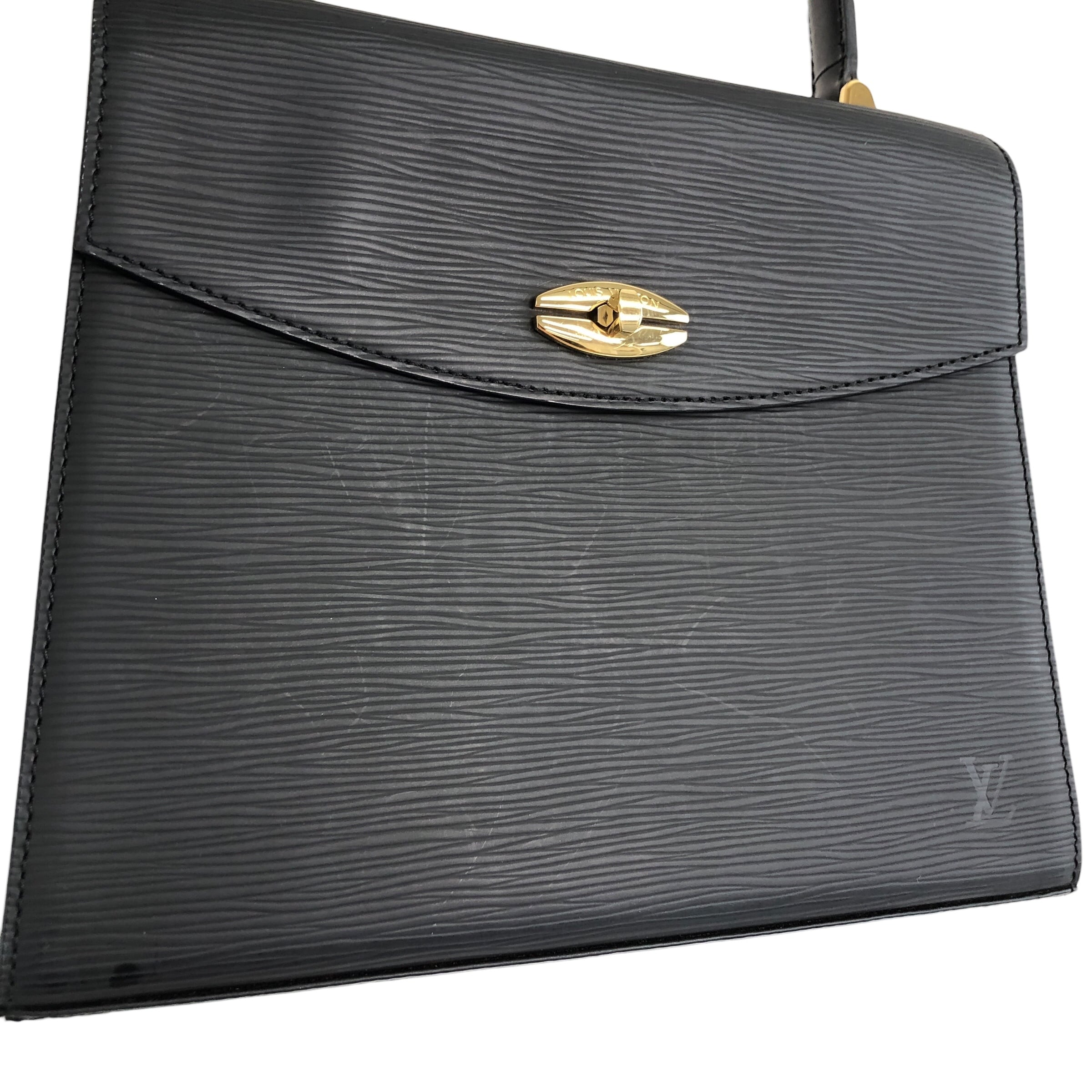 LOUIS VUITTON ルイヴィトン エピ ハンドバッグ ブラック ターンロック