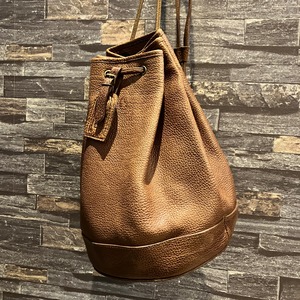 RALPH LAUREN LEATHER 巾着 BAG 1990'S OLD