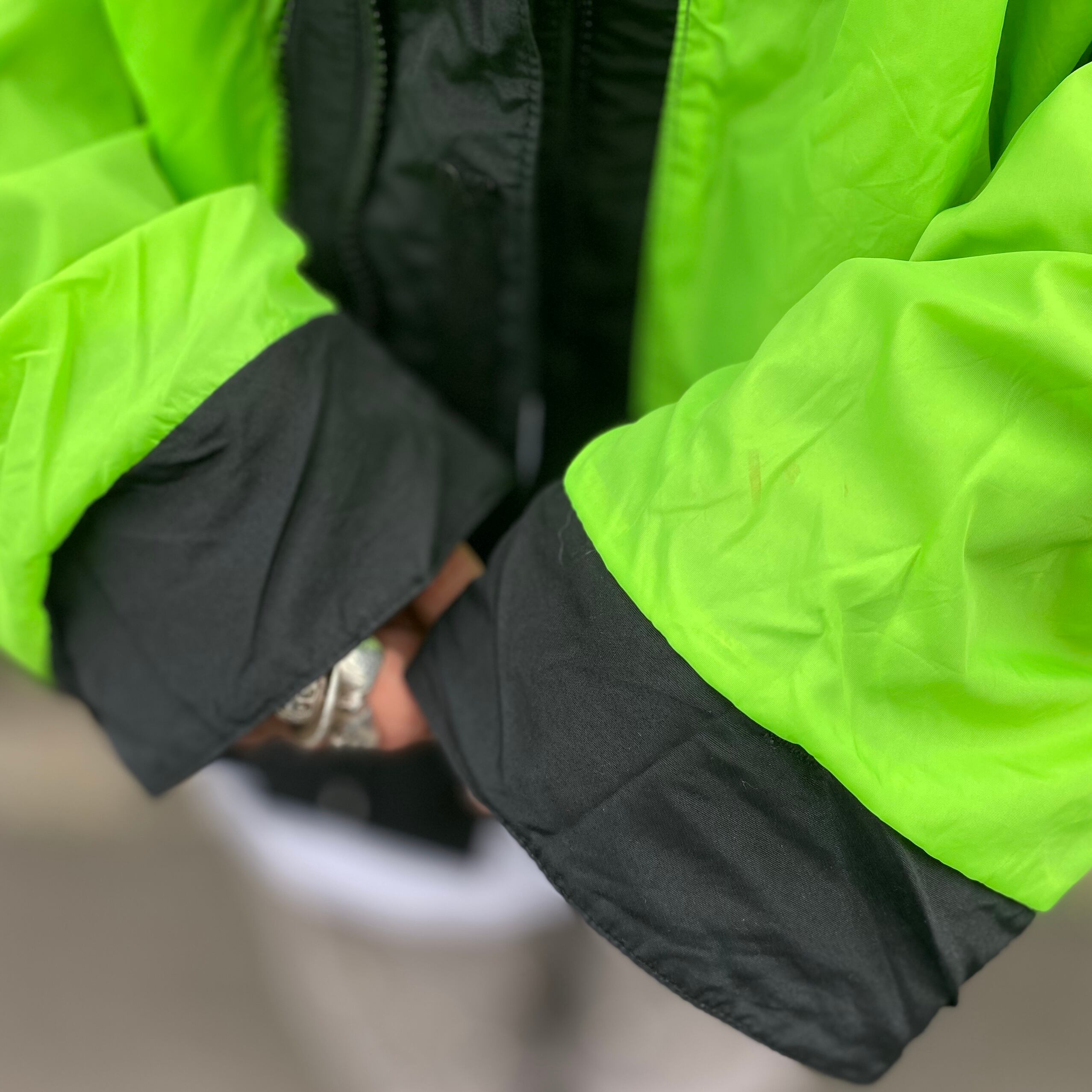 90s コロンビア ナイロンジャケット　グリーン　緑　ワンポイントタグ　Lサイズ