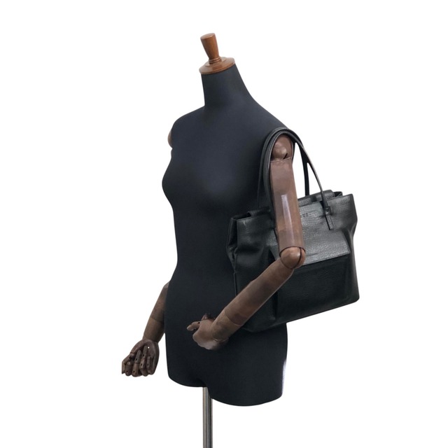 LOEWE ロエベ ハンドバッグ ブラック ロゴ型押し レザー vintage ヴィンテージ オールド xvn4mm