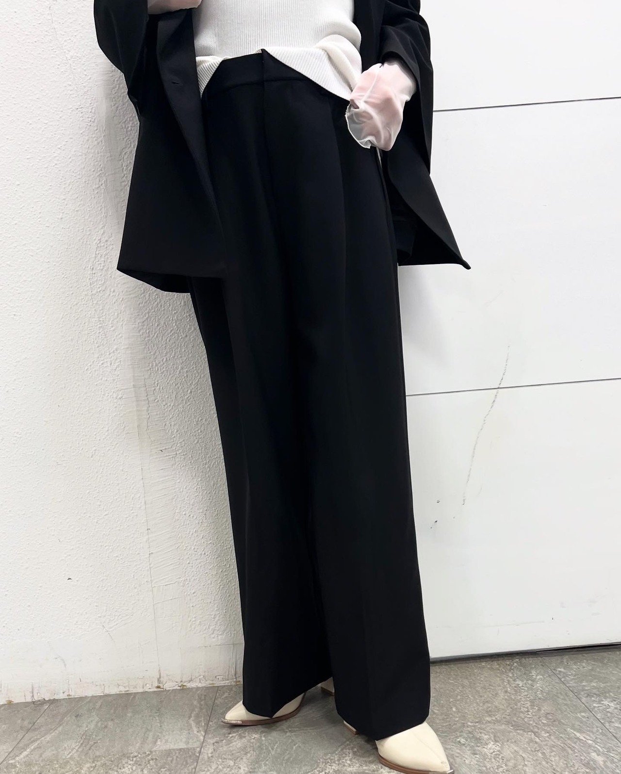 ロージー  Rosiee カーブポケットタックワイドパンツ