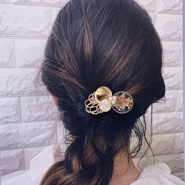 フラワーヘアクリップ