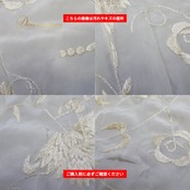 フラメンコ 衣装 マントン シージョ ホワイト系 アイボリー系 刺繍 花 花柄 ダンス パーティー 発表会 フレコ フリンジ 飾り ダンス装飾 高級感 花柄刺繍 衣装小物 ステージ衣装 上品 華やか