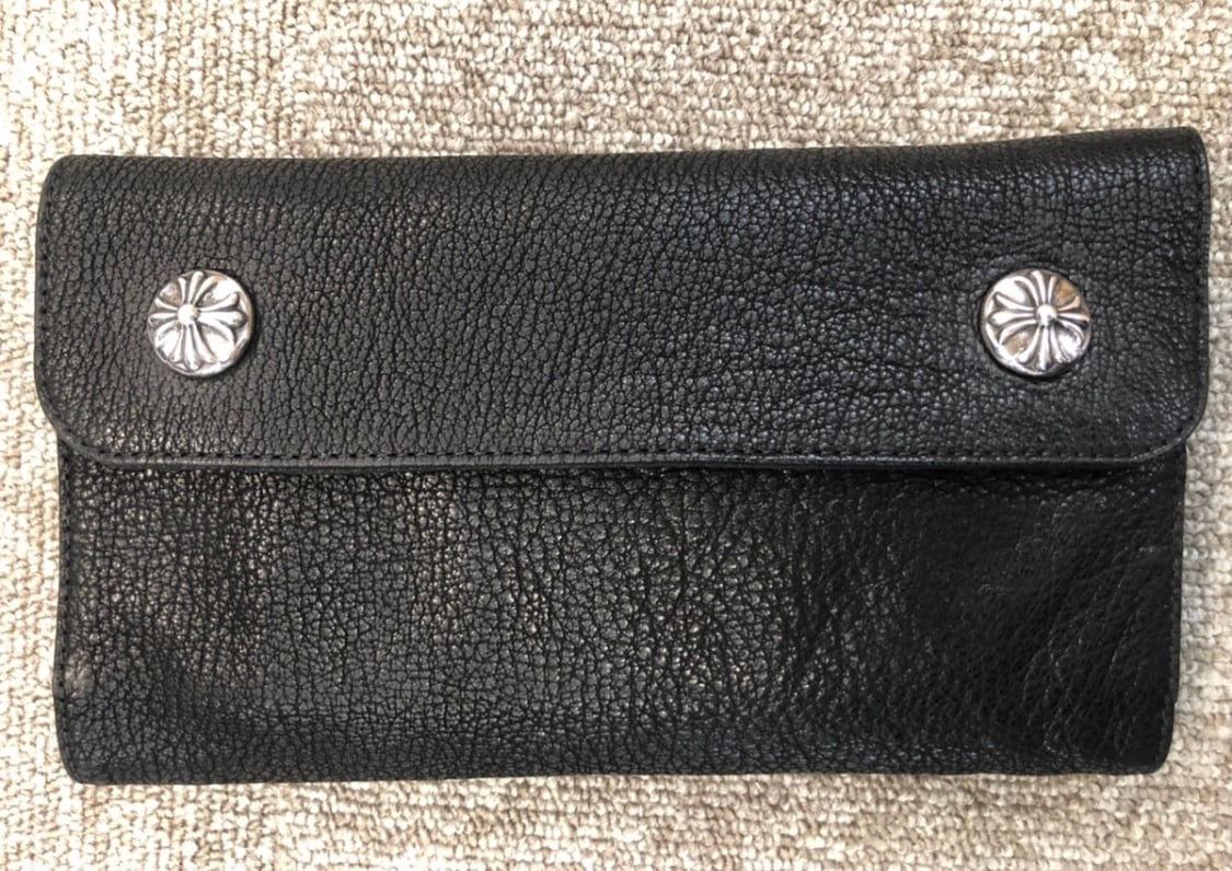CHROME HEARTS クロムハーツ ウェーブ ウォレット クロスボタン