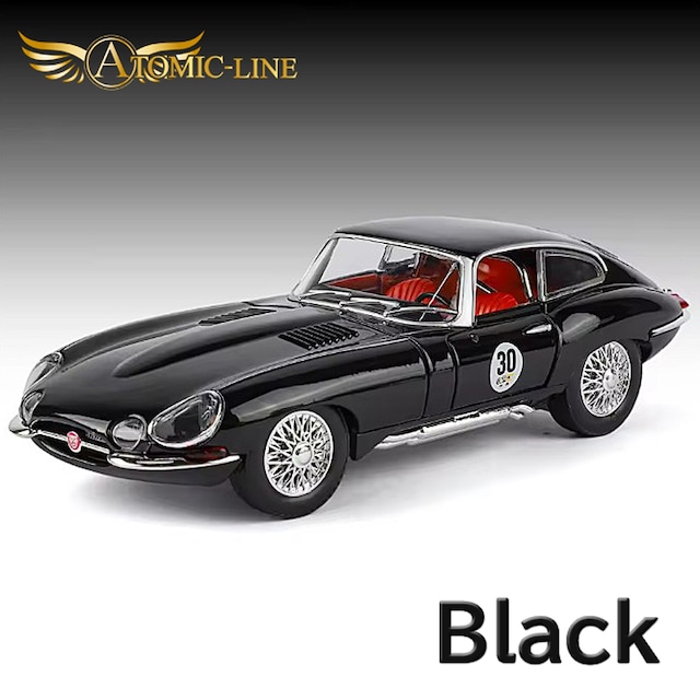 ジャガー E-TYPE ミニカー 1/24 全4色 ライト点灯 エンジンサウンド 合金モデル 模型 ジオラマ