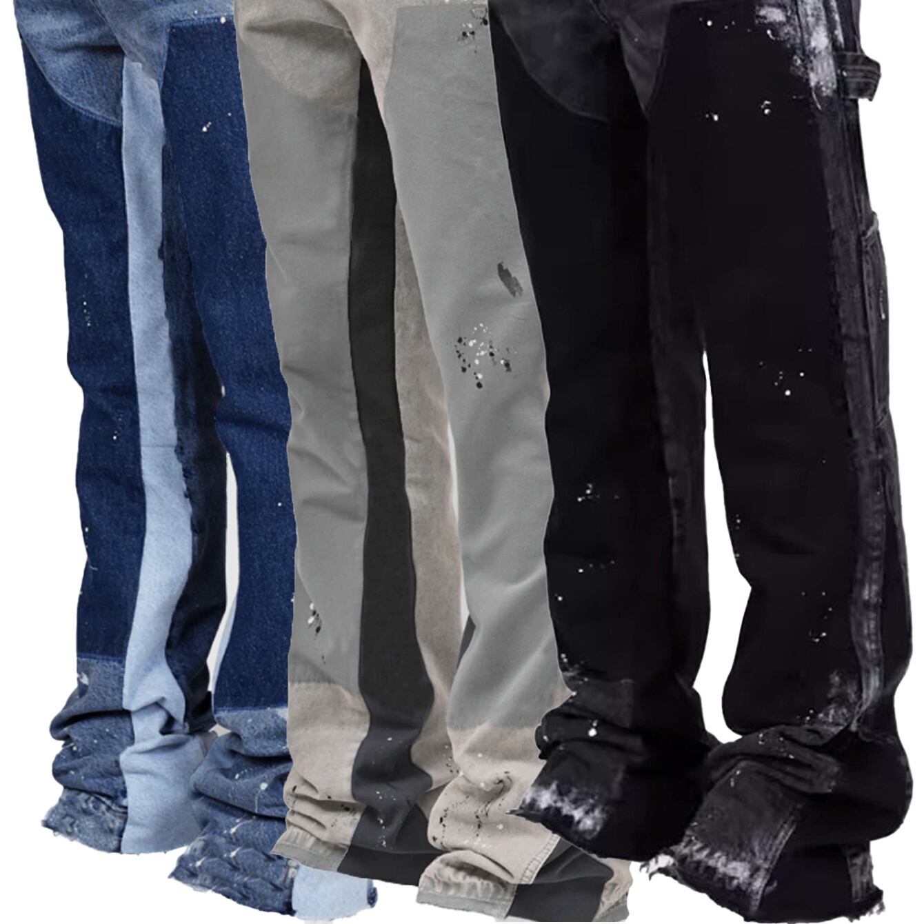 デニムパンツ ロングパンツ デニムパンツ フレア パンツ オーバー