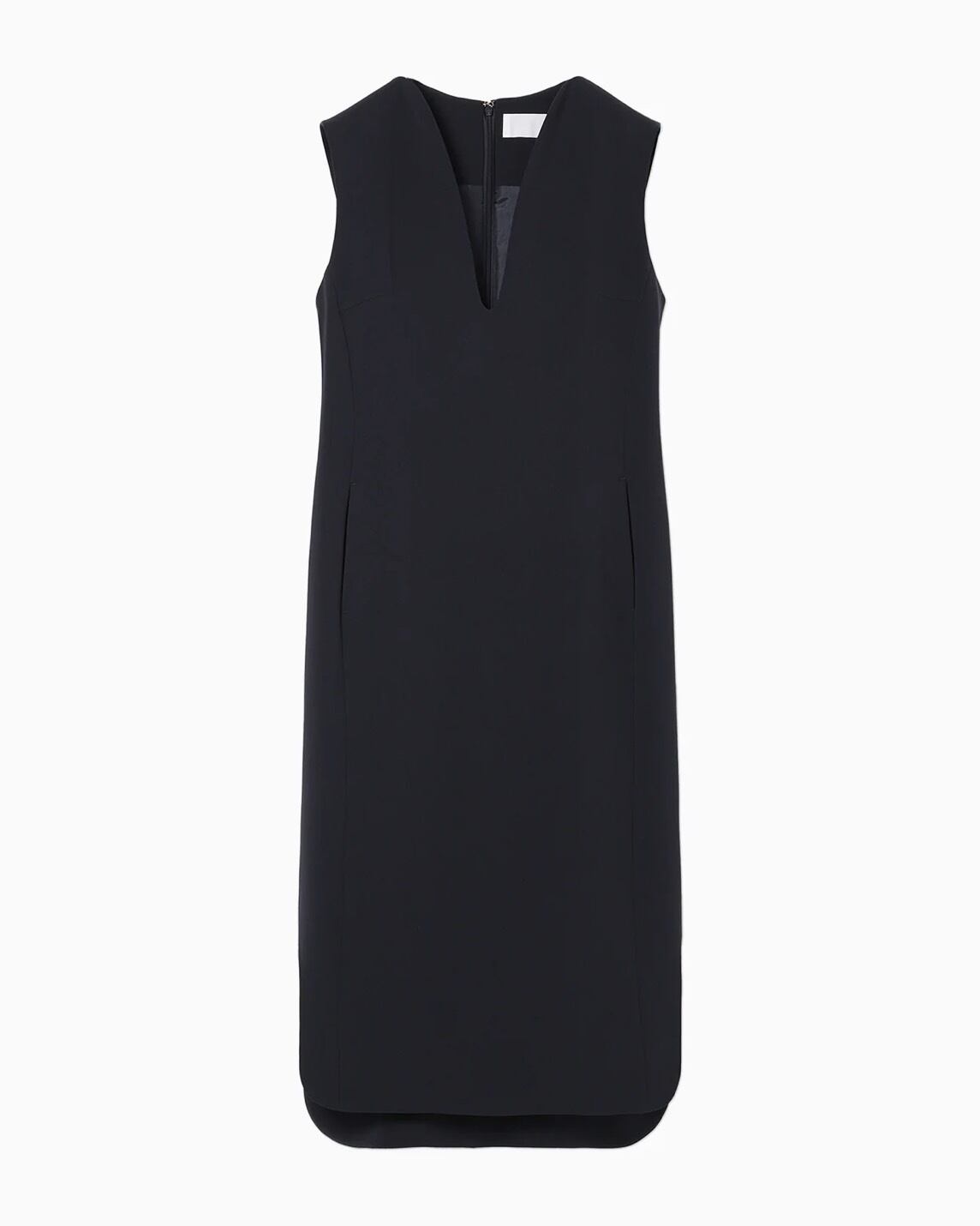 Mame Kurogouchi】Triacetate Polyester Plunged Sleeveless Dress Mame Kurogouchi】Triacetate Polyester Plunged Sleeveless Dress