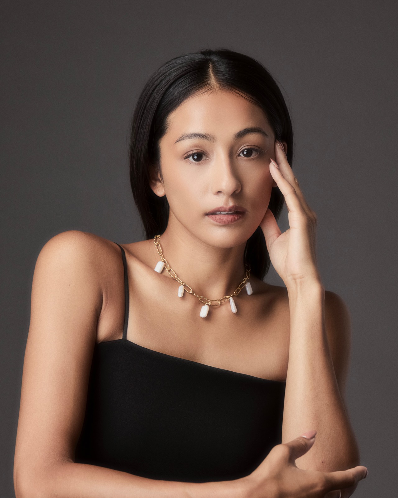 Pearl Drop Chain Necklace