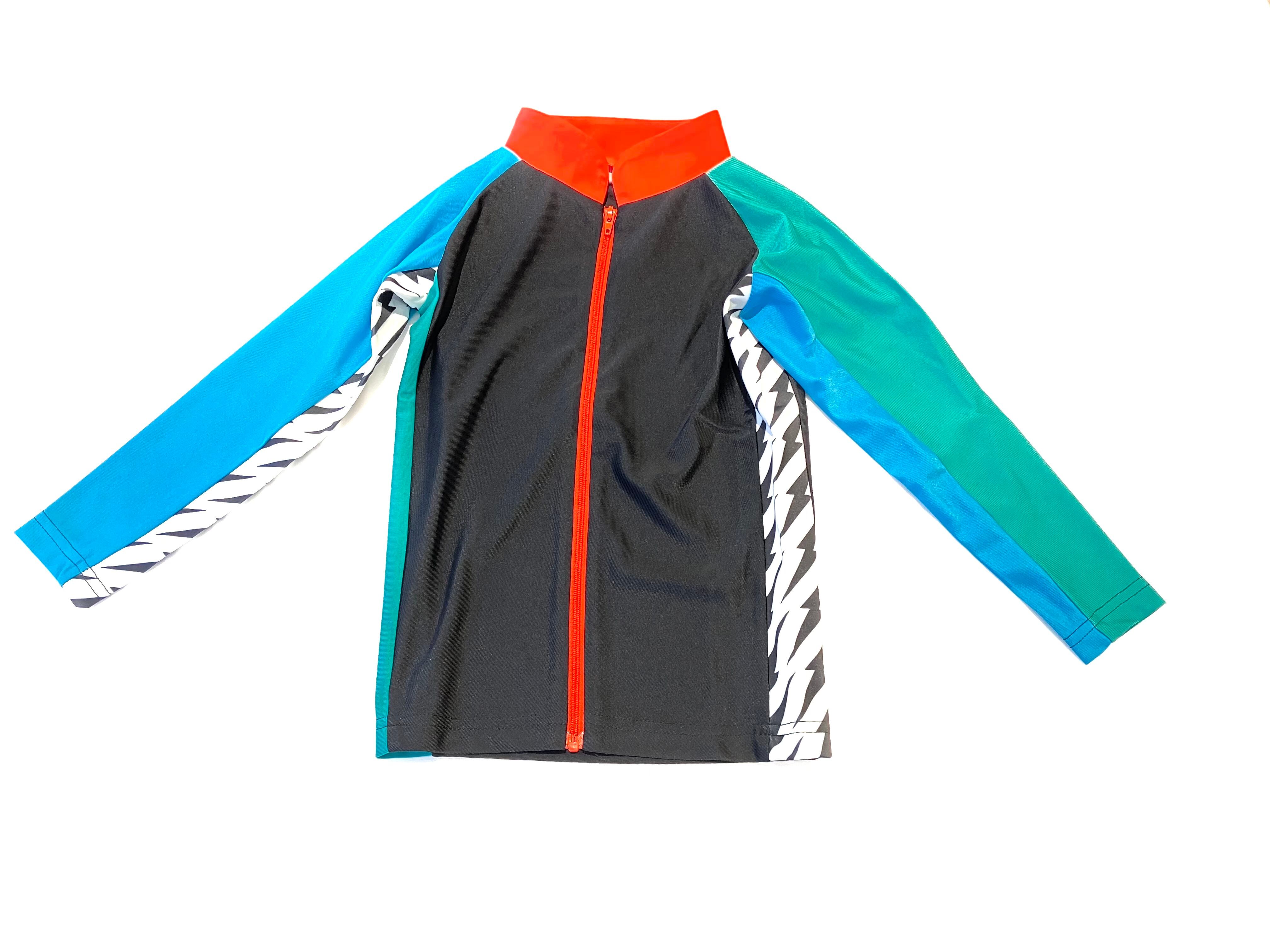 THE PARKSHOP(ザ・パークショップ)WAVEPARK RASH L/SH black(95/105/115/125/135/145) 水着 ラッシュガード