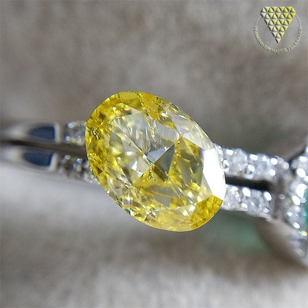 イェローダイヤモンドルース/ F.VIVID YELLOW/ 0.127 ct.