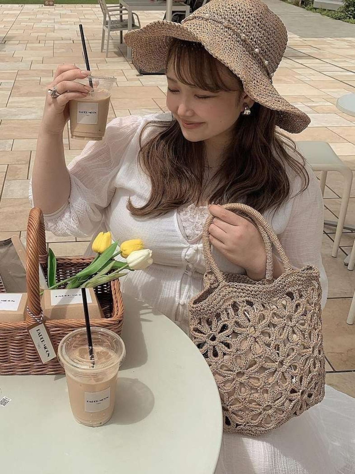 花柄 巾着バック YUWA 分厚かっ