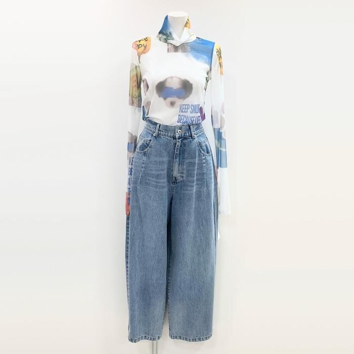 Cynical デニムカーブパンツ ワイド 512-96004 cynical シニカル Cynical デニムカーブパンツ ワイド 512-96004 cynical シニカル