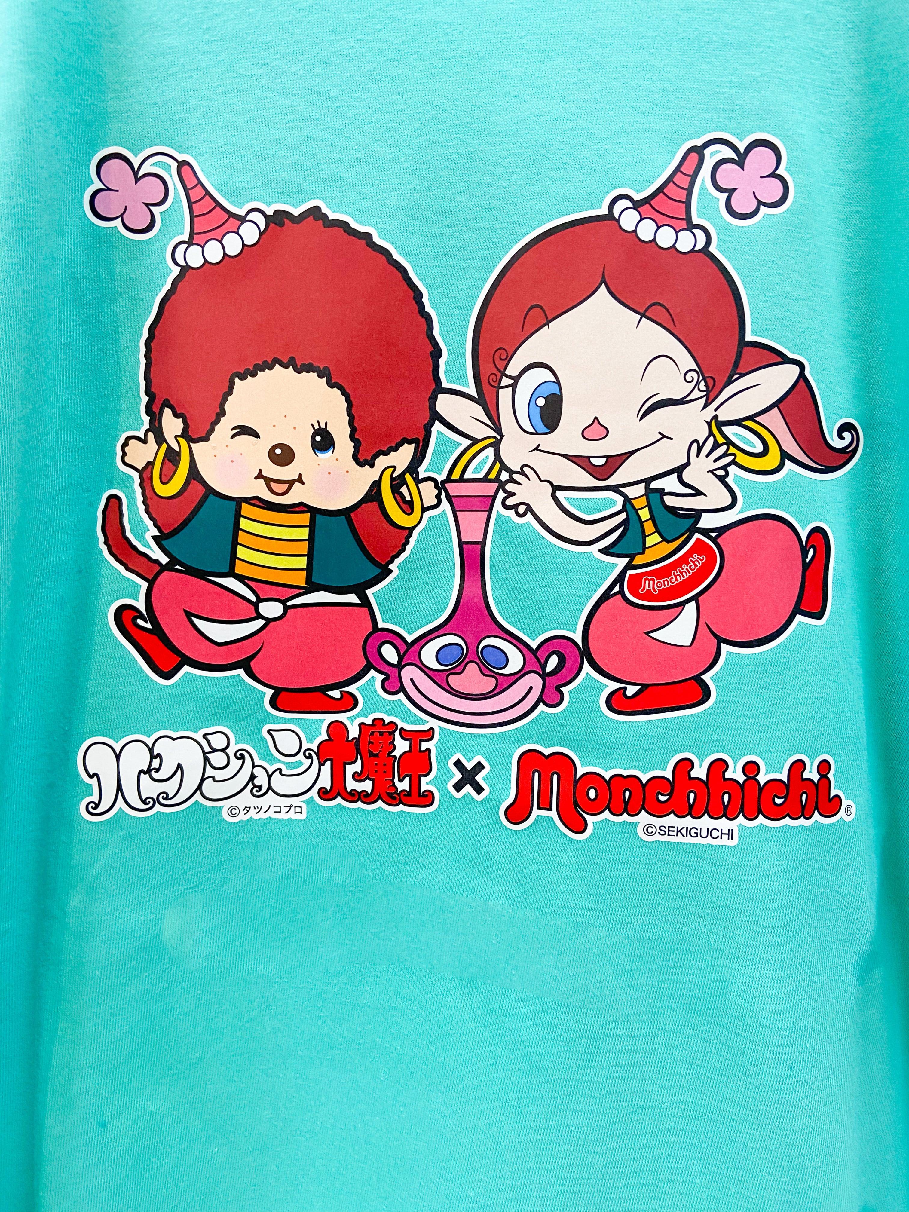 ハクション大魔王×モンチッチ コラボ Tシャツ アクビモンチ ミント