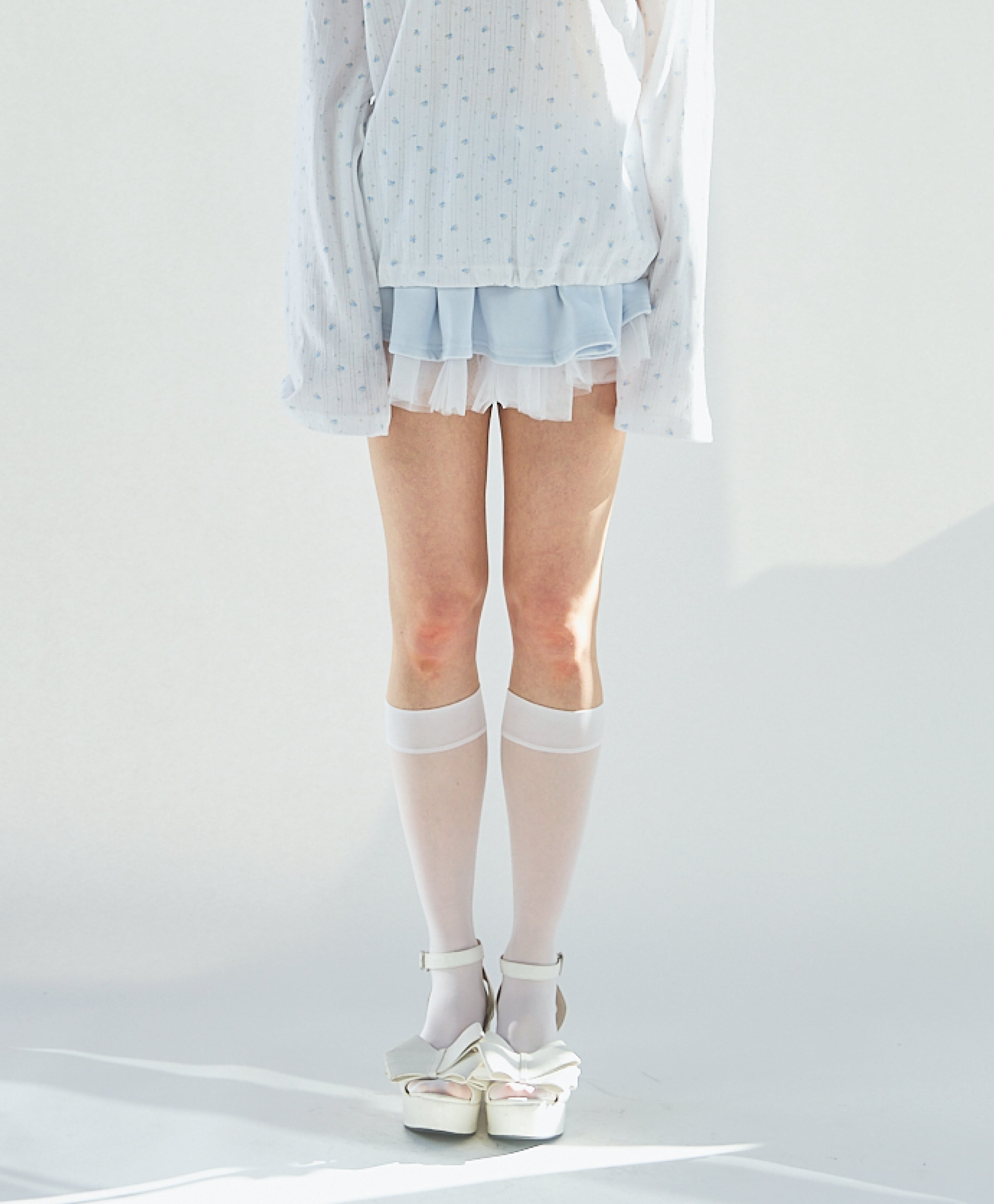 lilLilly チュールレイヤードスウェットミニスカート ブルー S/S チュールレイヤードスウェットミニスカート | lilLilly official