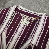 ~60's TOPKIS stripe rayon pajama shirt