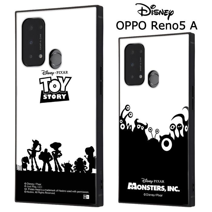 メール便 送料無料 Oppo Reno5 A ディズニー 耐衝撃 スクエア ハイブリッド ケース カバー ソフトケース ソフト ハードケース キャラクター グッズ トイストーリー モンスターズインク Opporeno5a Cph2199 オッポ リノ ファイブ エー スマホケース スマホカバー S In
