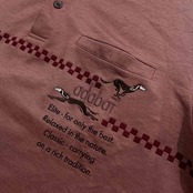 adabat アダバットロゴ刺繍 半袖 ポロシャツ サイズ 5 /メンズ/ゴルフ/スポーツ/ワールド/日本製/ボルドー系