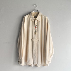“Man & Woman, Performer” Design Embroidered Tyrolean Shirt l/s