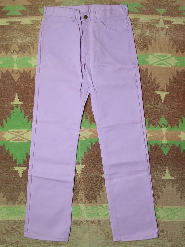 80s Lee 200-1854 Purple Twill Pants (実寸W33) DEAD-STOCK 80s Lee 200-1854 Purple Twill Pants (実寸W33) DEAD-STOCK