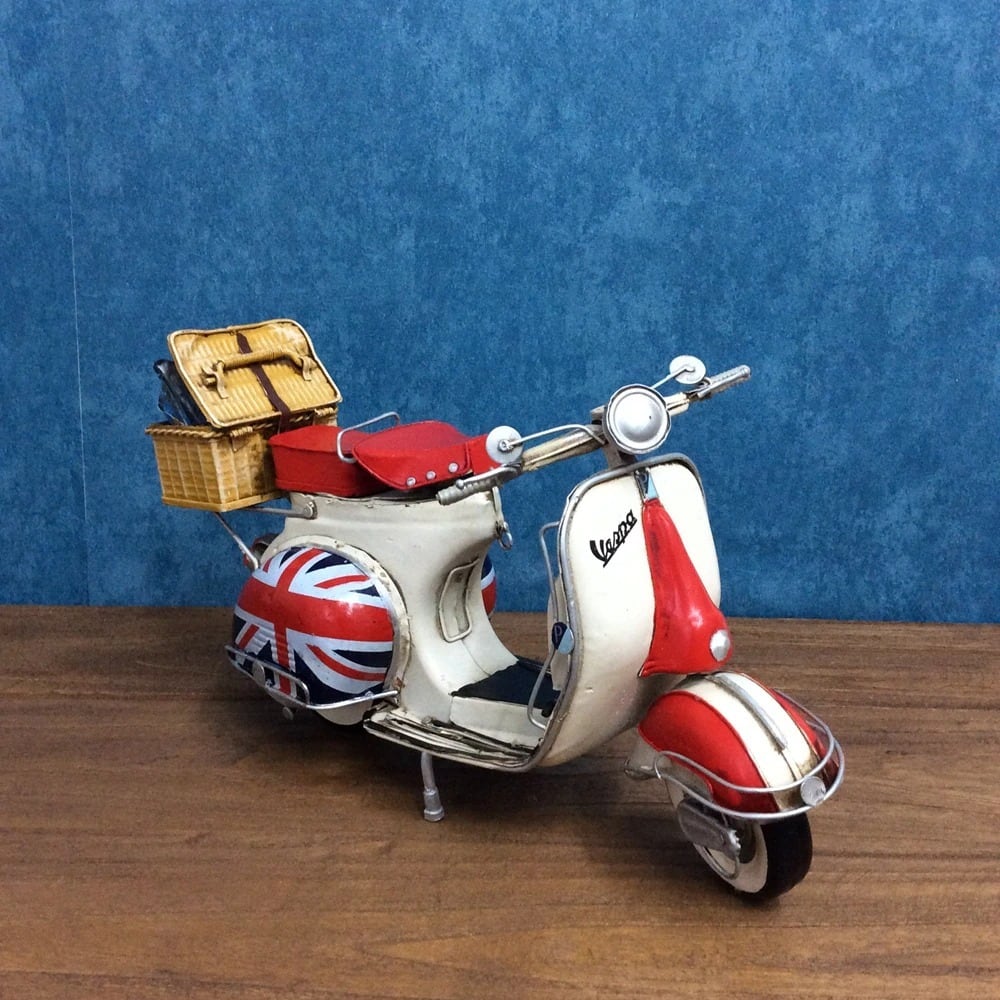 特大 メタル ブリキ玩具 ベスパ ヴェスパ Vespa バスケット カゴ