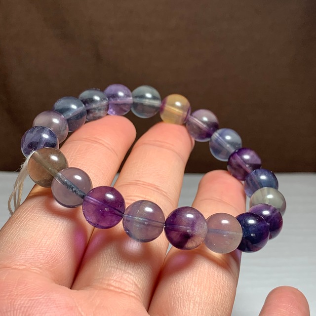 13.透明度高☆美グラデーションフローライト・ブレスレット