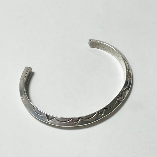 Old Southwestern Navajo Sterling Stamped Cuff Bracelet