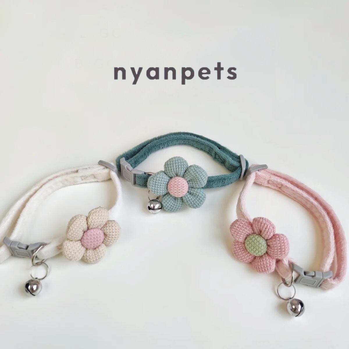 Flowerポイント首輪 猫 チョーカー 花 | nyanpets 猫グッズ専門店