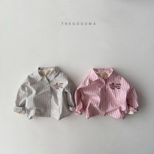 【ノベルティ&送料無料】Cute embroidered shirt / the goguma