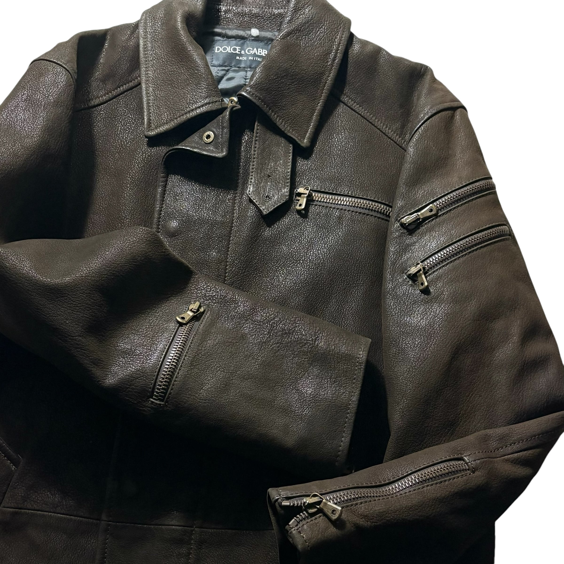 archive 2003AW DOLCE&GABBANA leather half coat | NOIR ONLINE