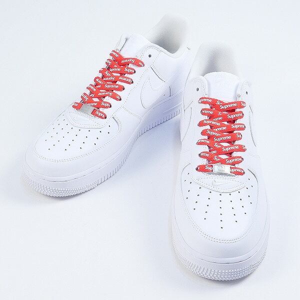 NIKE ナイキAF-1 supreme スニーカー26.5 シュプリーム×ナイキ SUPREME×NIKE AIR FORCE 1 LOW WHITE (Nike