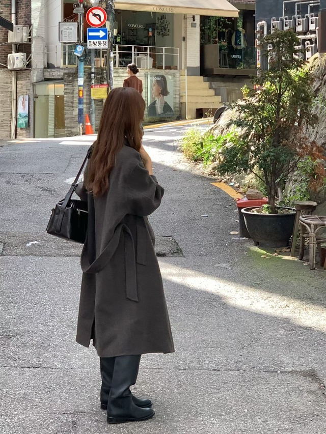 (予約) verveine / Noel high-neck handmade coat 2color