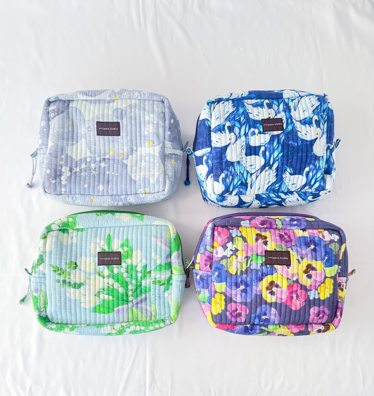 キルティングポーチ Lサイズ「星の砂」