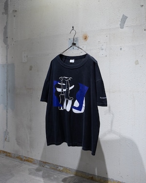 1990s vintage art printed T-shirt / "Joan Miro" / From EUROPE