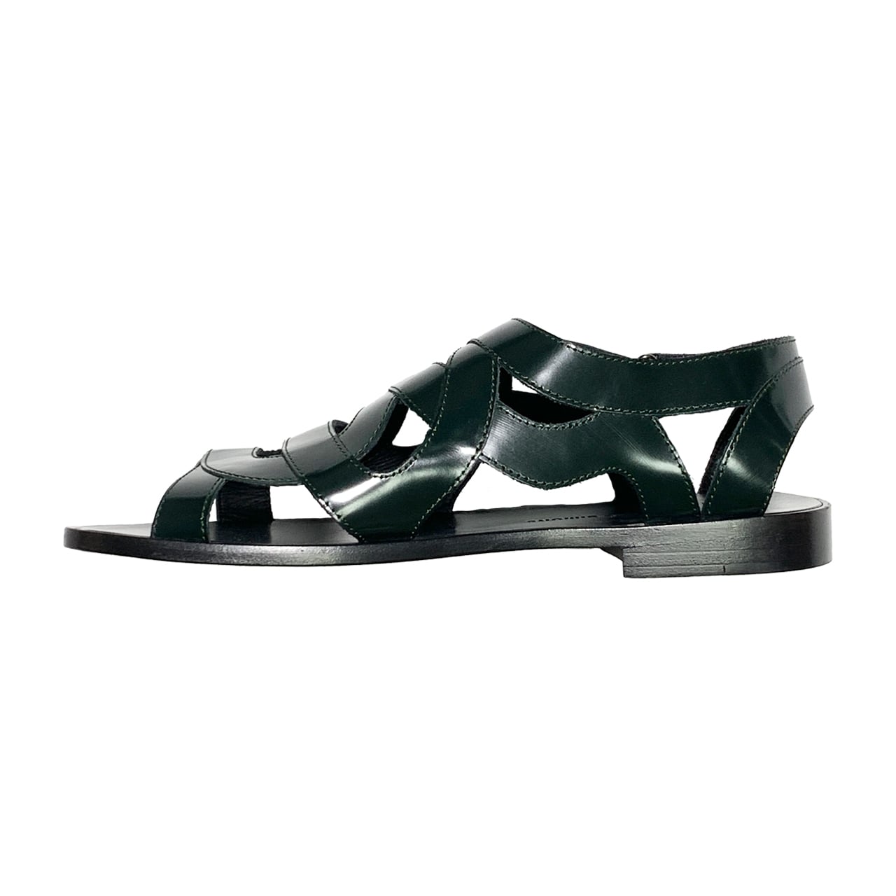 ラフシモンズ RAF SIMONS レザー サンダル　40 Raf Simons / Enamel Leather Sandals | sporesclothing