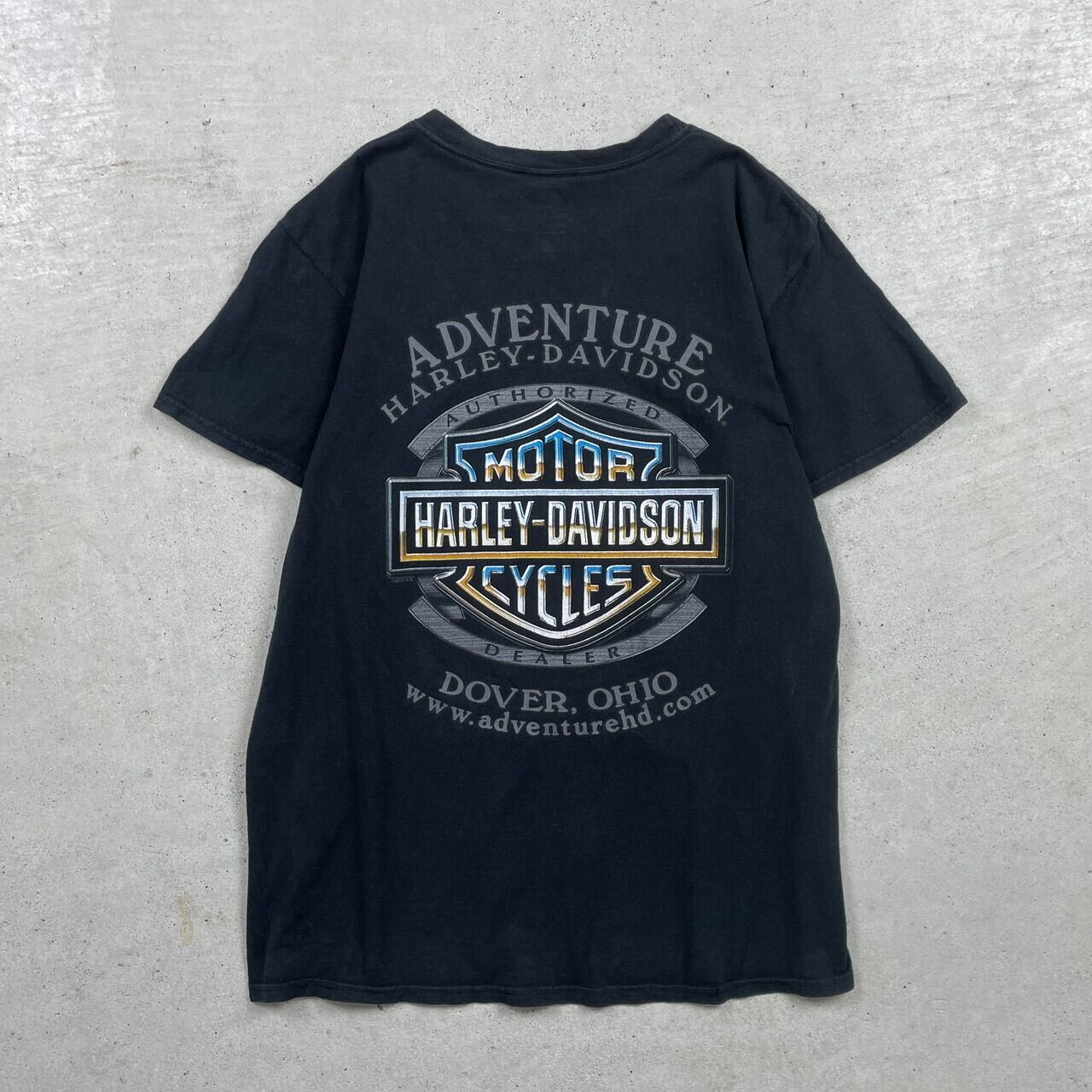 Harley-Davidson ハーレーダビッドソン 両面プリント ポケットTシャツ