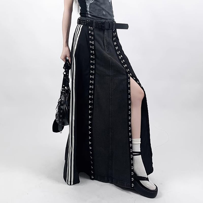 YAYUEシリーズ】☆スカート☆ 2color ボトムス レディース 縦縞 縞模様